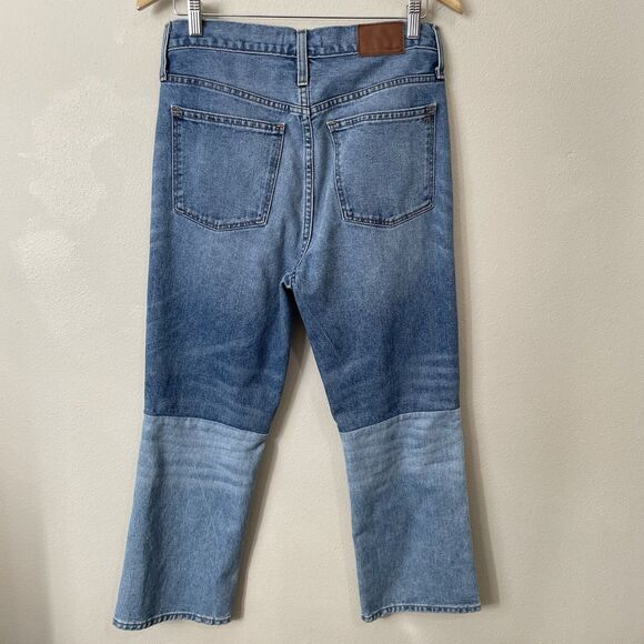 Madewell Retro Crop Bootcut Two-Tone High Rise Jeans Women’s 28 Fits 31 x 24 - Picture 9 of 10
